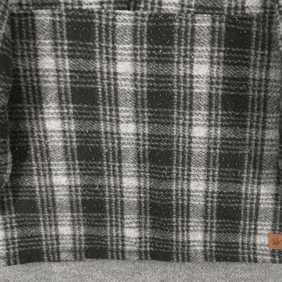 John Wayne Men's 1/4 Zip Fleece Jacket Black Gray Large Long Sleeve Polyester - Picture 8 of 13